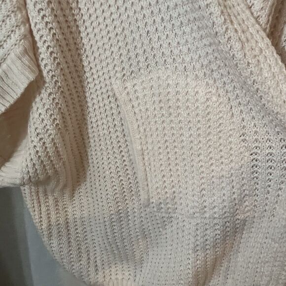 Melissa McCarthy 2X Cardigan Sweater Pink Long Pockets Batwing 3/4 Sleeve - Picture 3 of 11